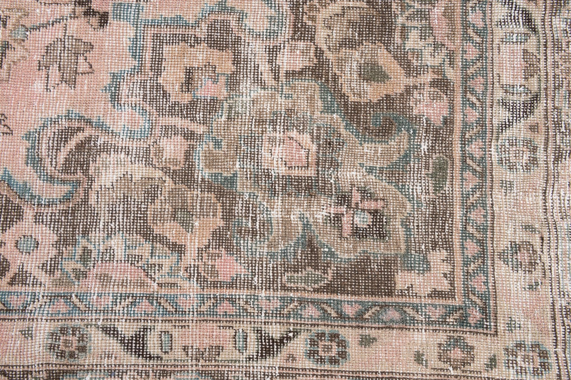 9' 3 x 11' 1 Hand Knotted Ultra Vintage Persian Wool Rug