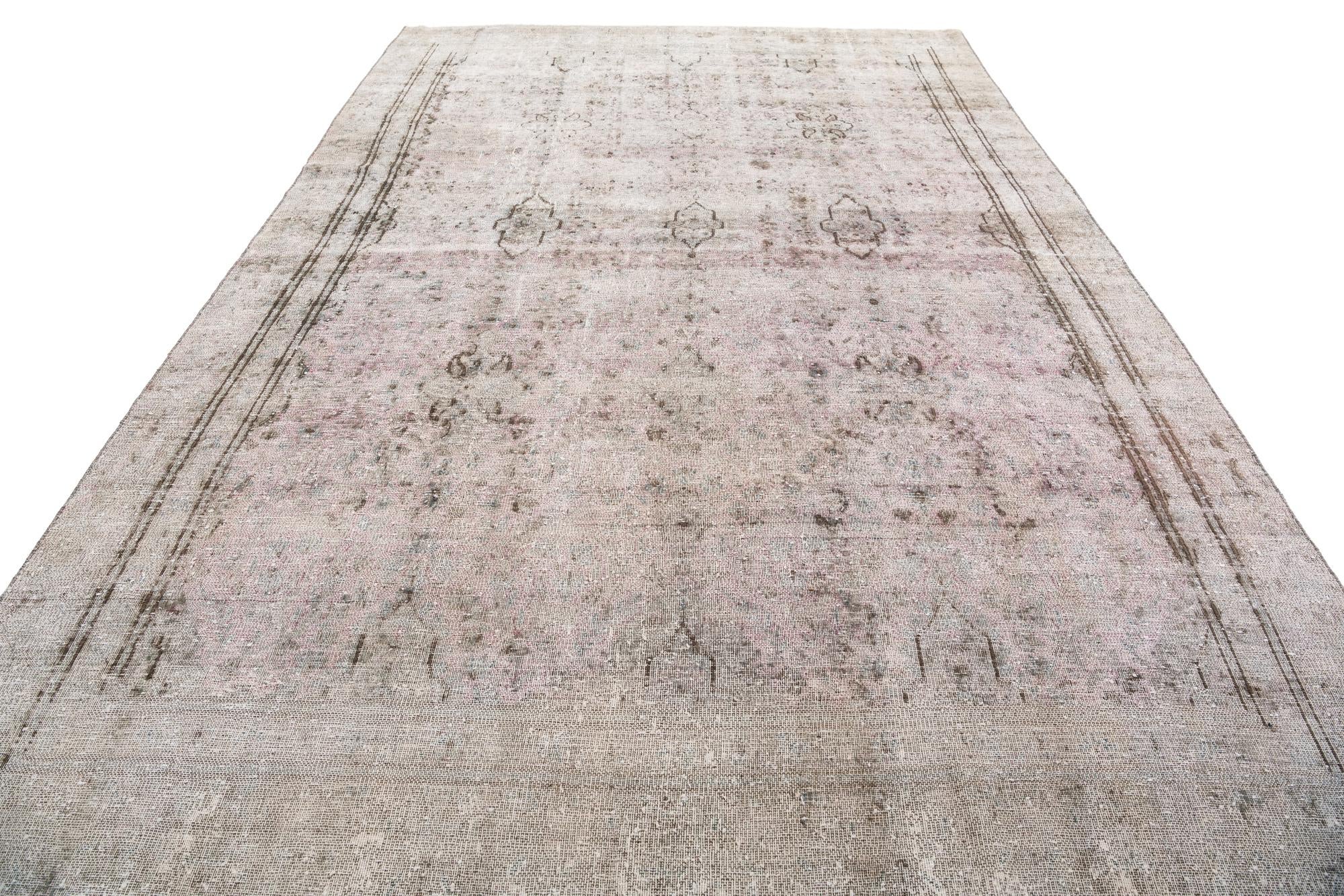 8' x 12' 3 Hand Knotted Ultra Vintage Persian Wool Rug