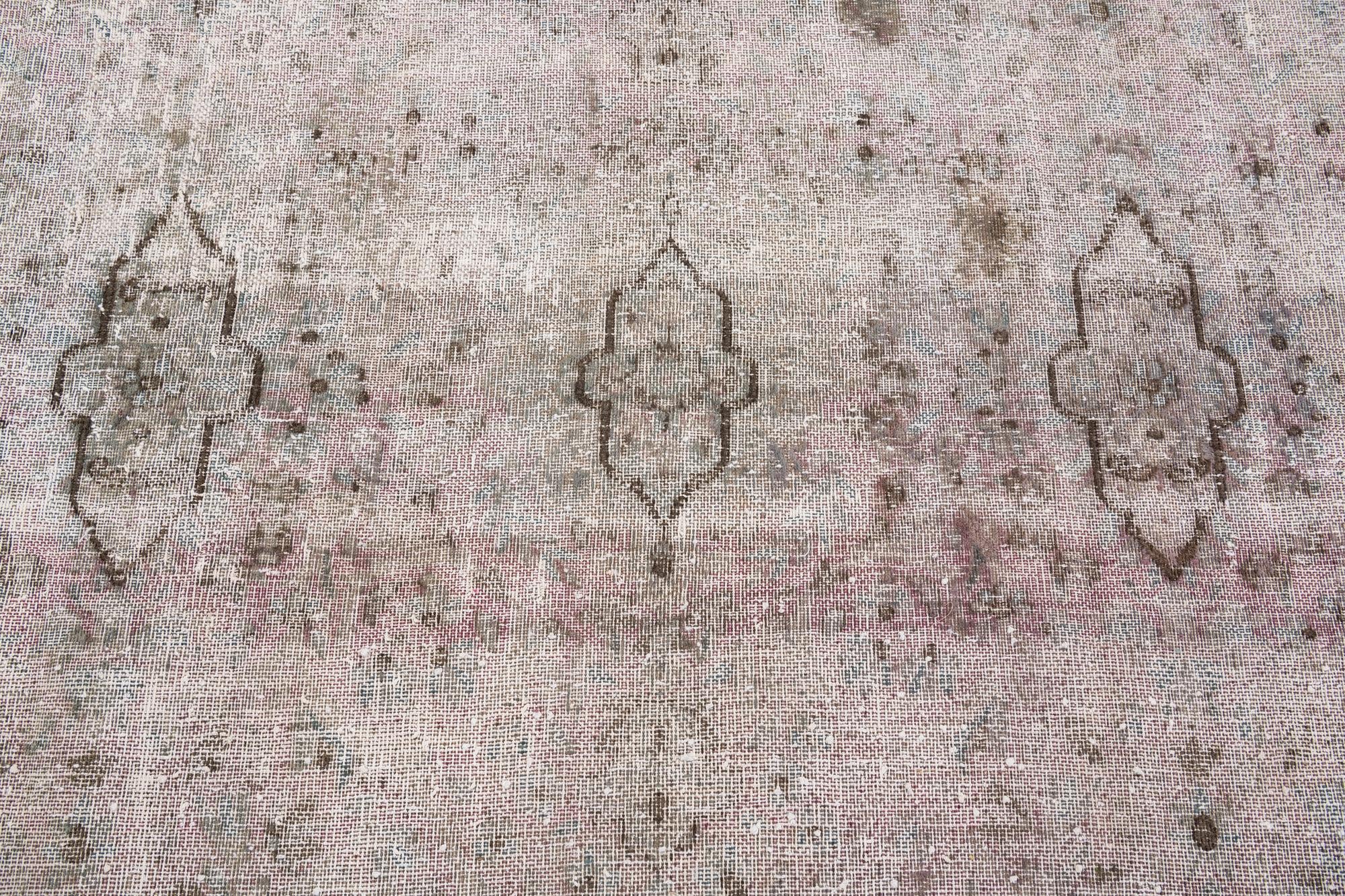 8' x 12' 3 Hand Knotted Ultra Vintage Persian Wool Rug