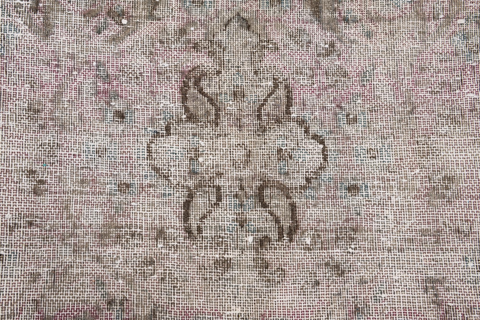 8' x 12' 3 Hand Knotted Ultra Vintage Persian Wool Rug