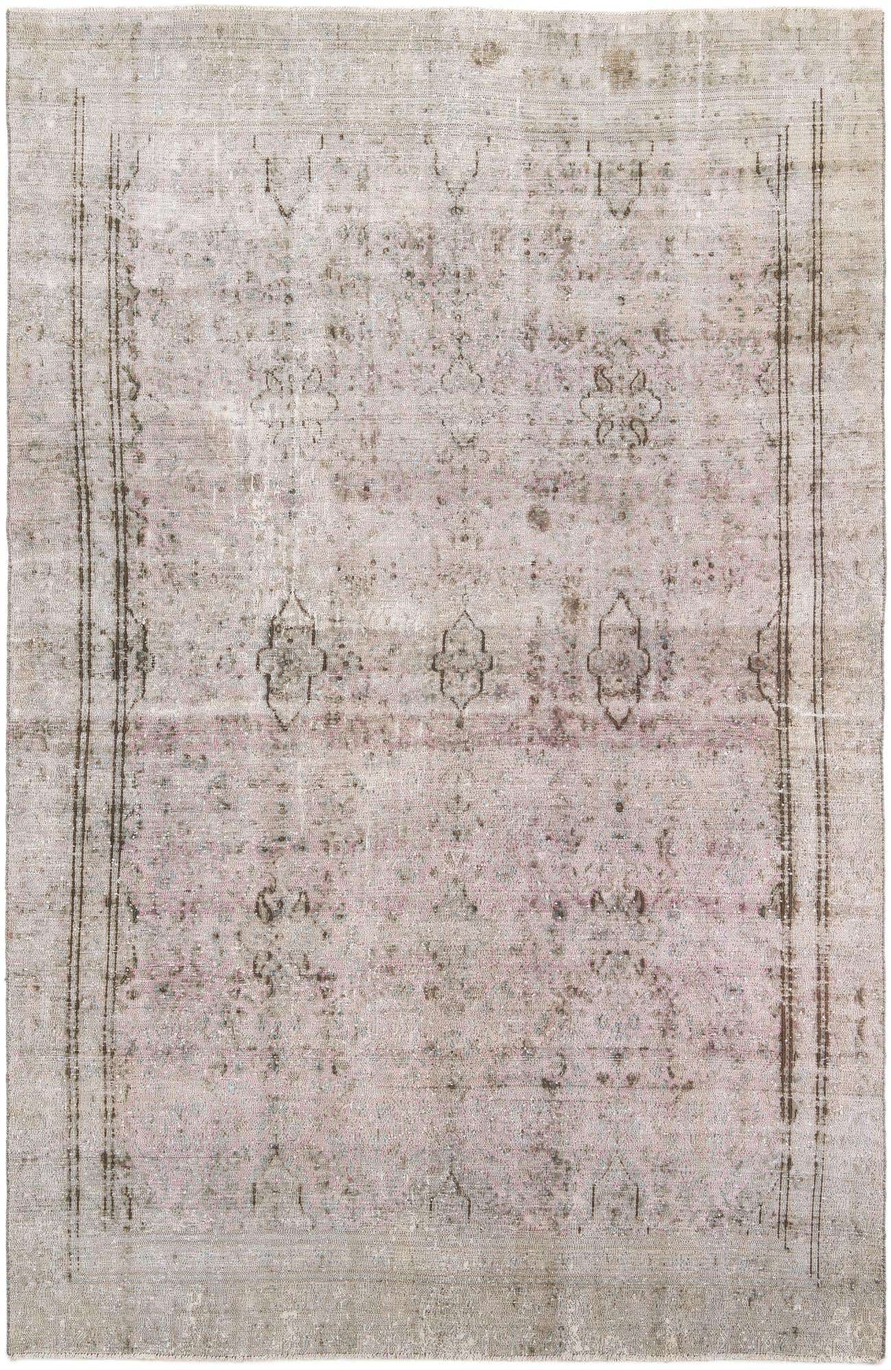 8' x 12' 3 Hand Knotted Ultra Vintage Persian Wool Rug