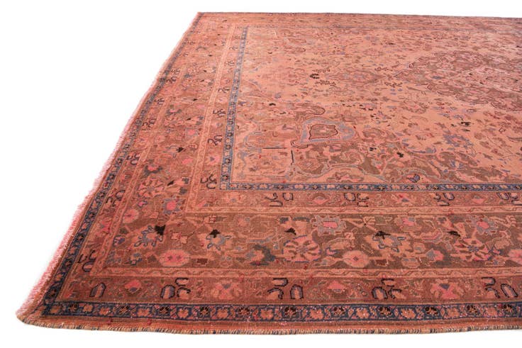 Detail image of 9' 5 x 12' 6 Hand Knotted Ultra Vintage Persian Wool Rug