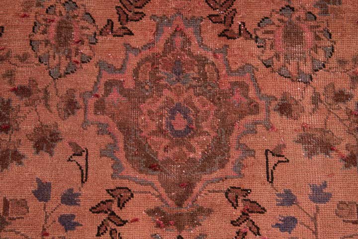 9' 5 x 12' 6 Hand Knotted Ultra Vintage Persian Wool Rug