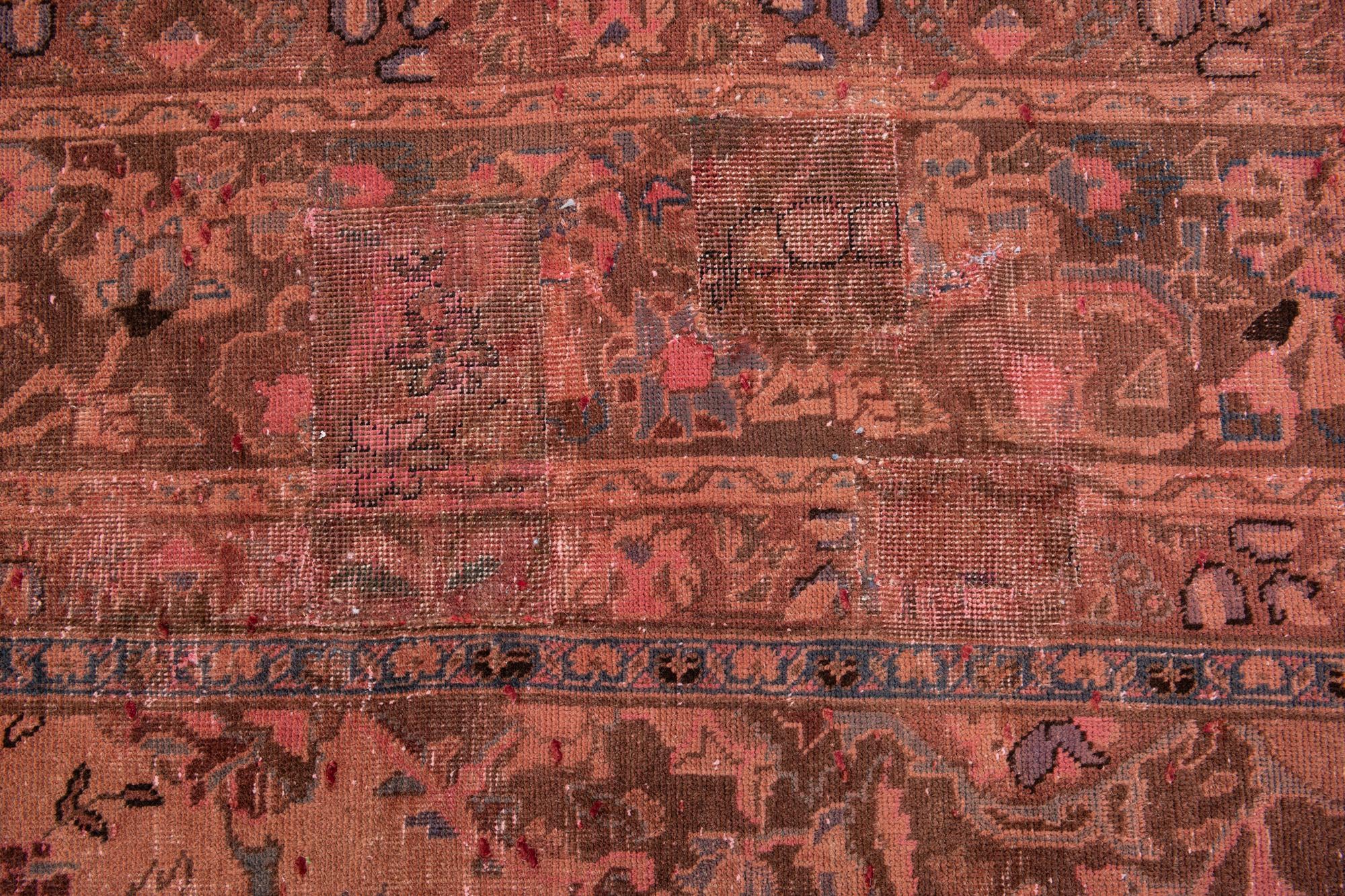 9' 5 x 12' 6 Hand Knotted Ultra Vintage Persian Wool Rug