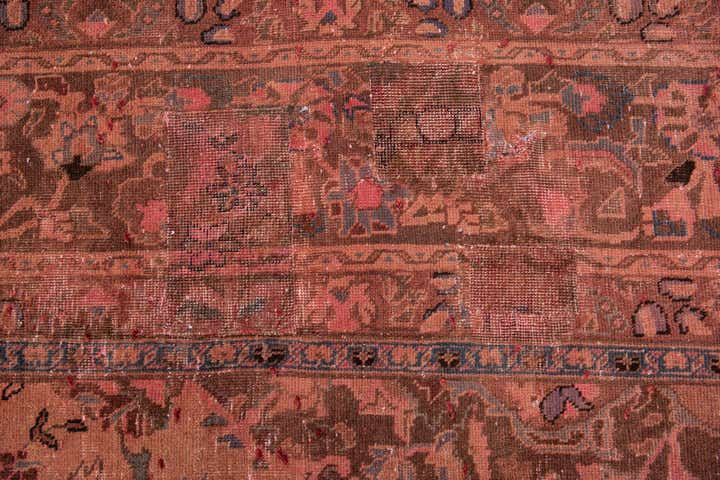 9' 5 x 12' 6 Hand Knotted Ultra Vintage Persian Wool Rug