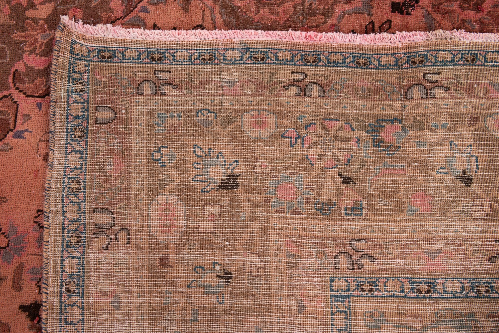 9' 5 x 12' 6 Hand Knotted Ultra Vintage Persian Wool Rug