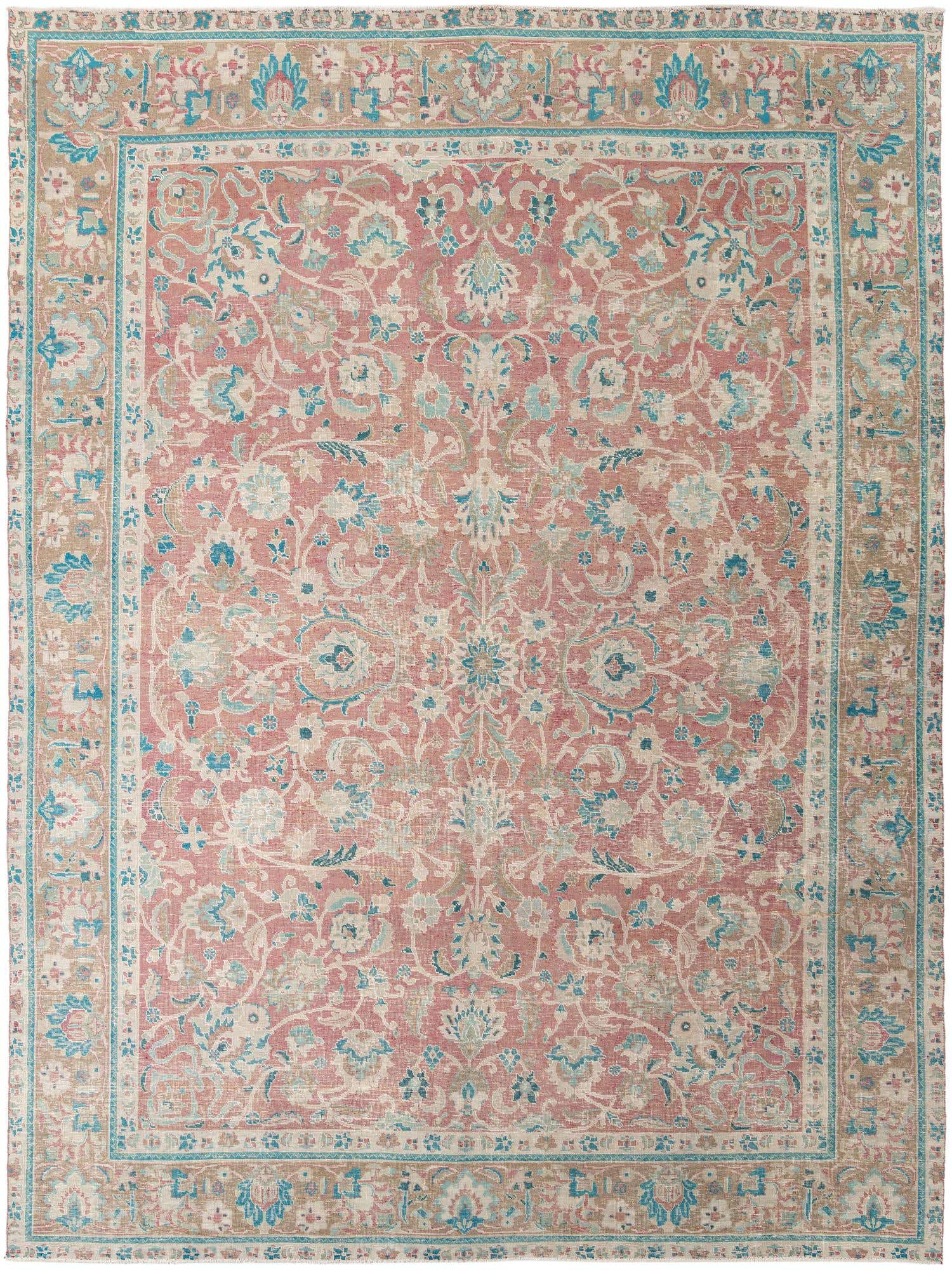 9' 9 x 13' 1 Hand Knotted Ultra Vintage Persian Wool Rug