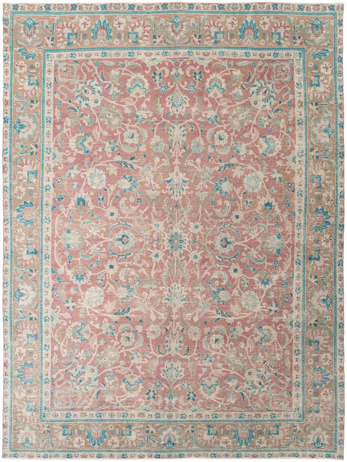 Detail image of 9' 9 x 13' 1 Hand Knotted Ultra Vintage Persian Wool Rug