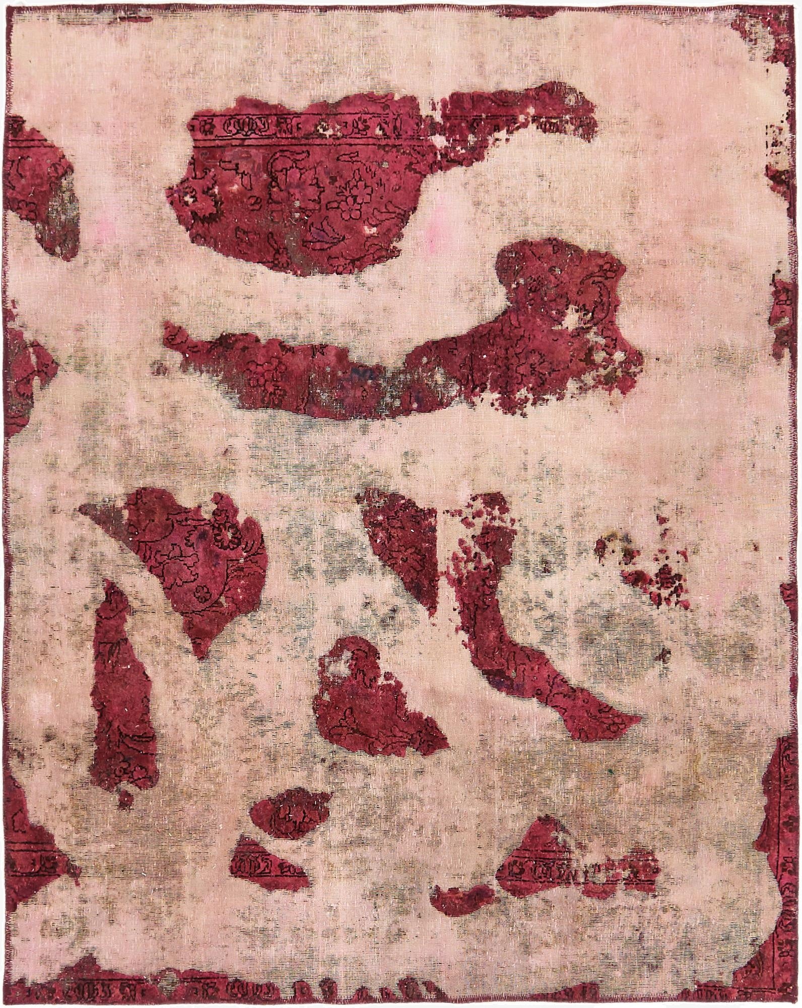 5' x 6' 4  Hand Knotted Ultra Vintage Persian Wool Rug