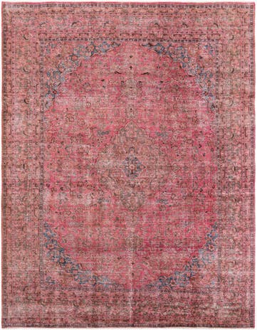 9' 5 x 12' 4 Hand Knotted Ultra Vintage Persian Wool Rug