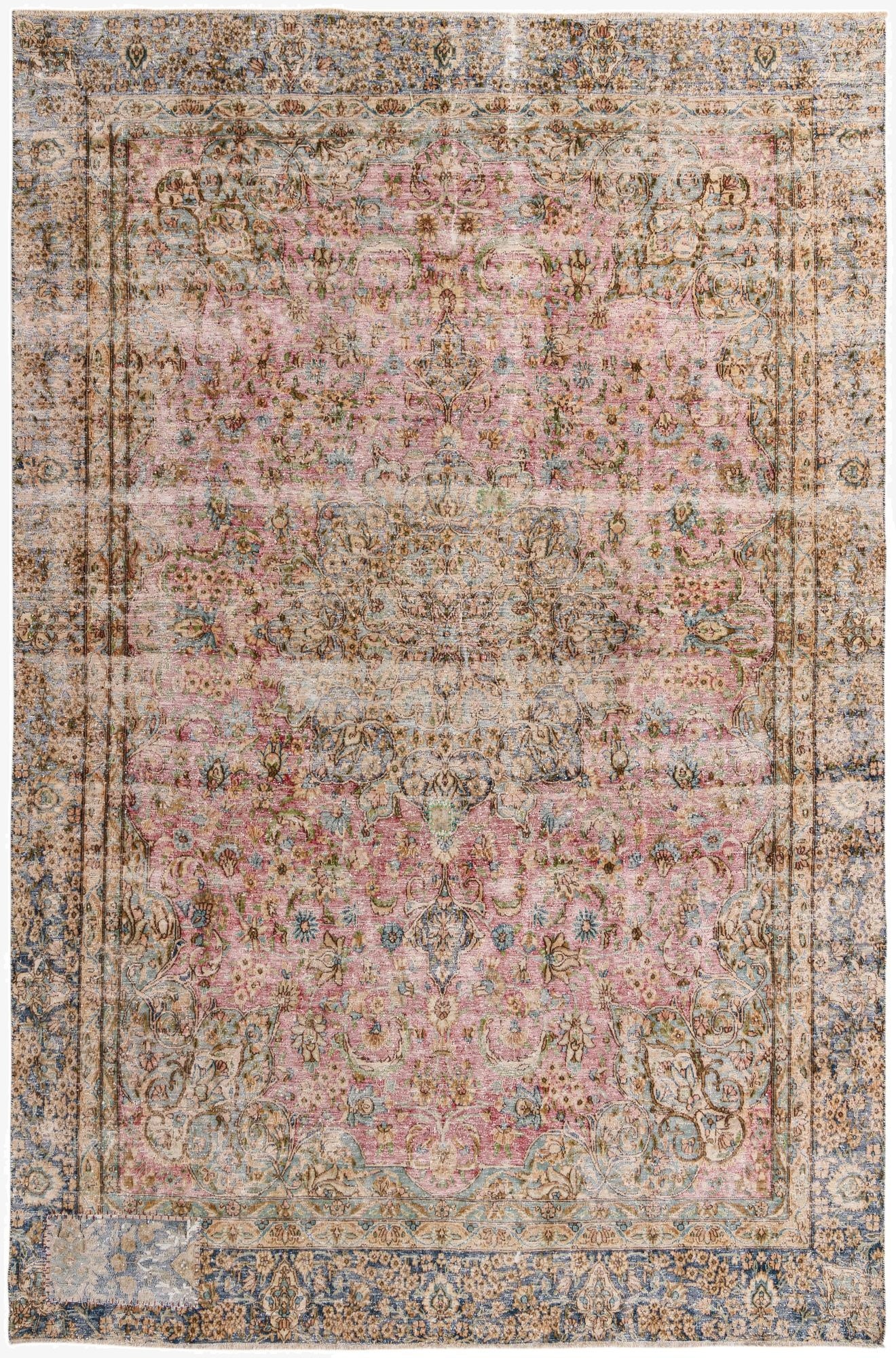 8' x 12' Hand Knotted Ultra Vintage Persian Wool Rug