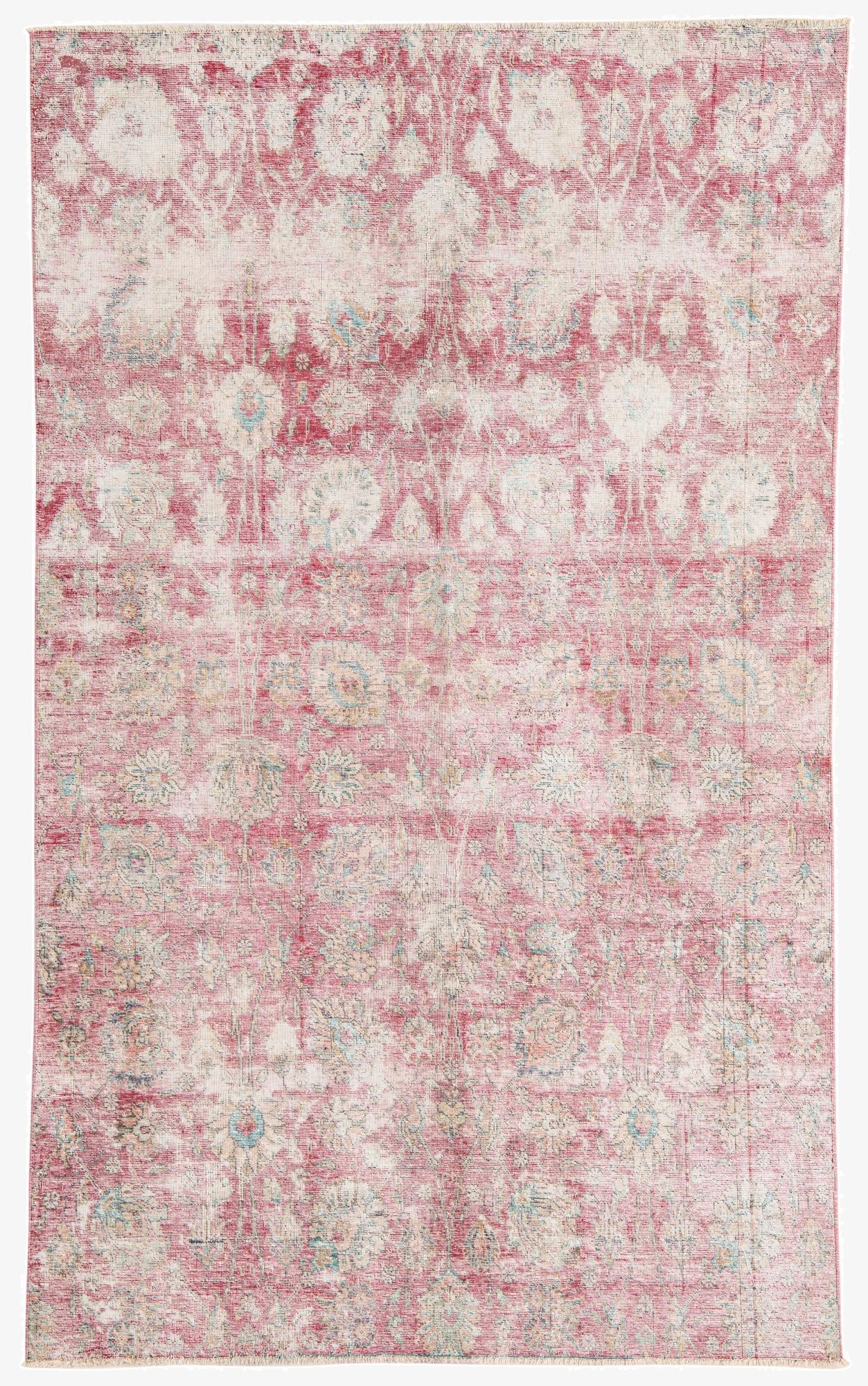 5' 2 x 8' 7  Hand Knotted Ultra Vintage Persian Wool Rug