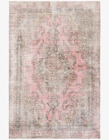 7' 2 x 10' 10 Hand Knotted Ultra Vintage Persian Wool Rug