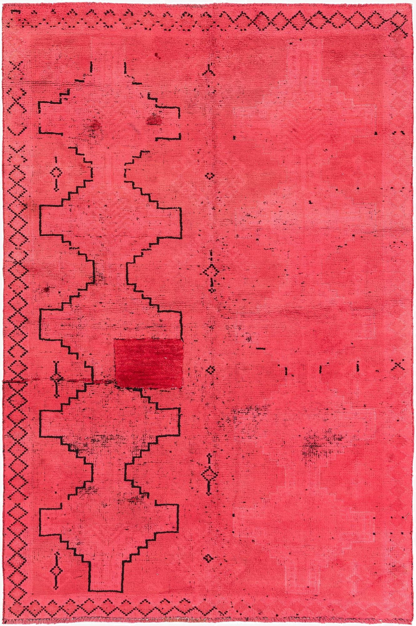 4' 10 x 7' 3  Hand Knotted Ultra Vintage Persian Wool Rug