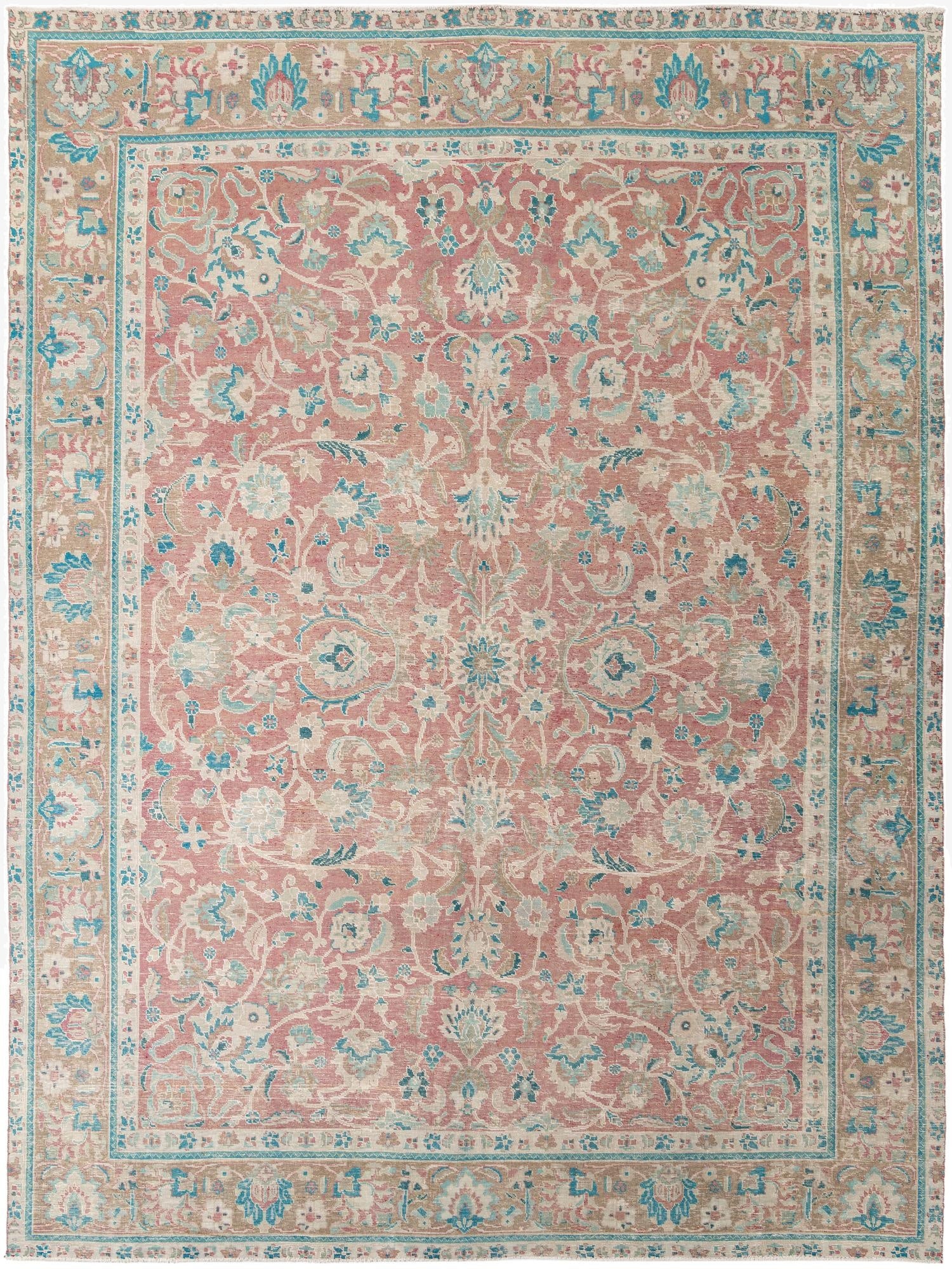 9' 9 x 13' 1  Hand Knotted Ultra Vintage Persian Wool Rug