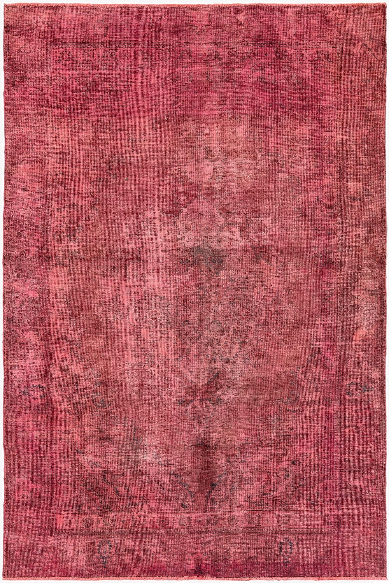 6' x 9' 1  Hand Knotted Ultra Vintage Persian Wool Rug