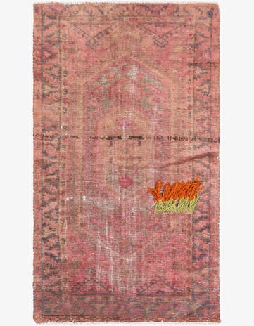 4' x 6' 7 Hand Knotted Ultra Vintage Persian Wool Rug