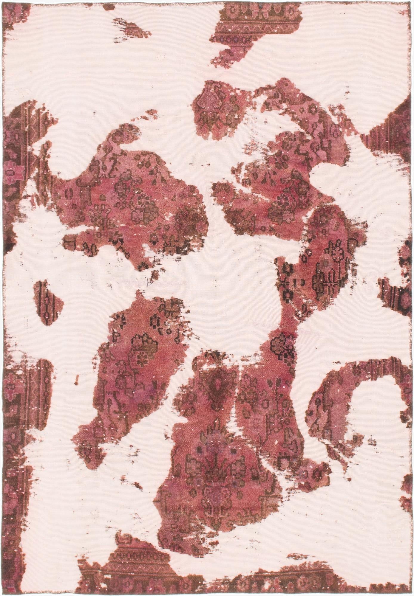 5' 4 x 7' 10  Hand Knotted Ultra Vintage Persian Wool Rug