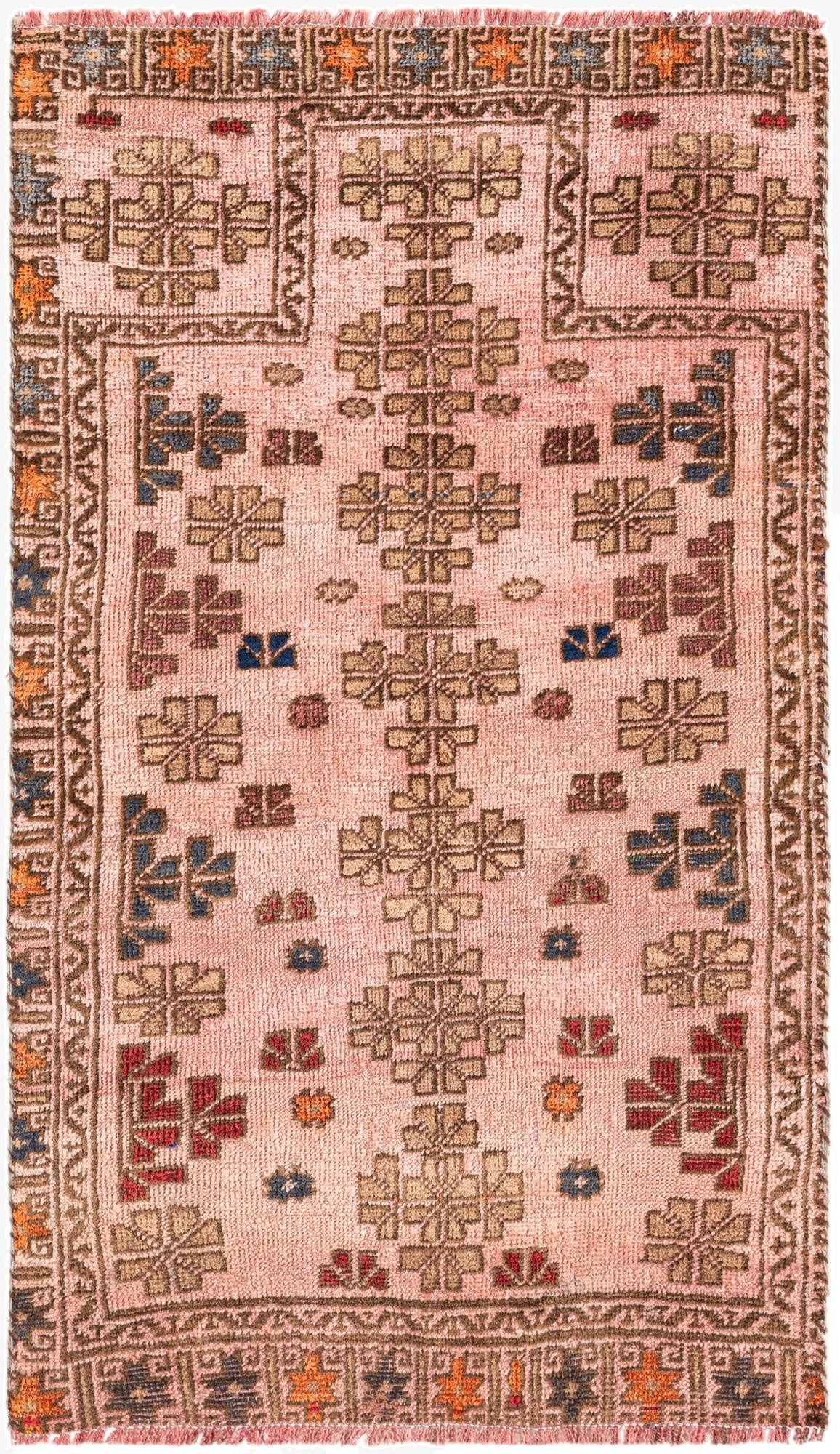 2' 3 x 4'  Hand Knotted Ultra Vintage Persian Wool Rug