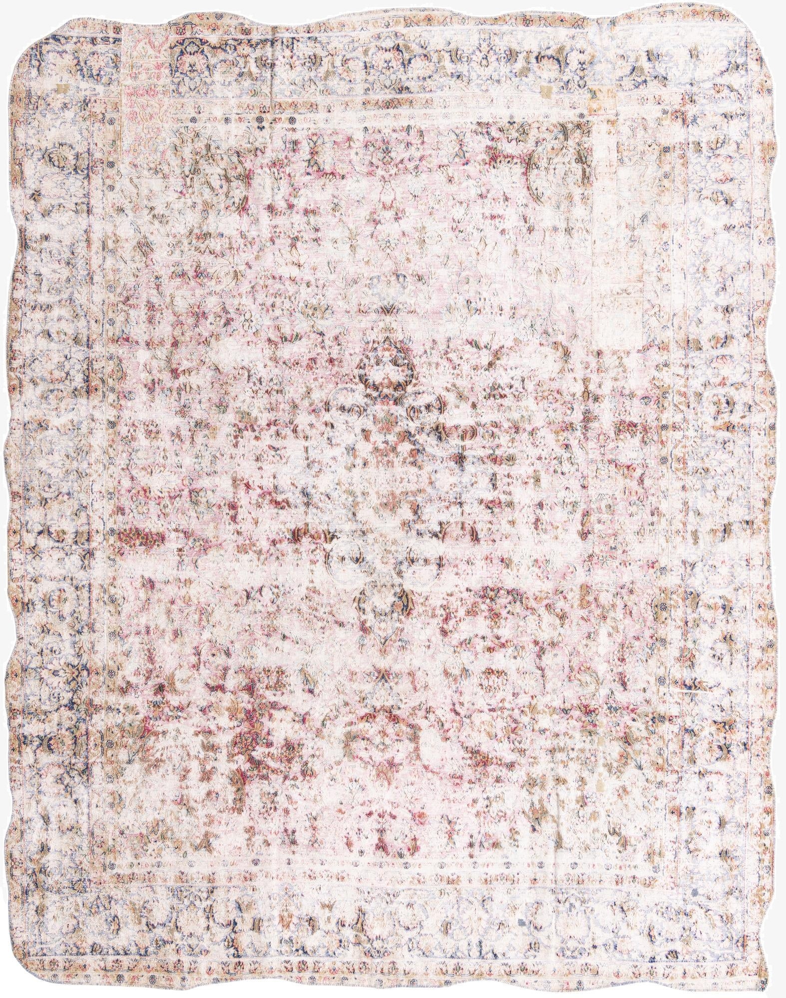 9' 8 x 12' 3  Hand Knotted Ultra Vintage Persian Wool Rug