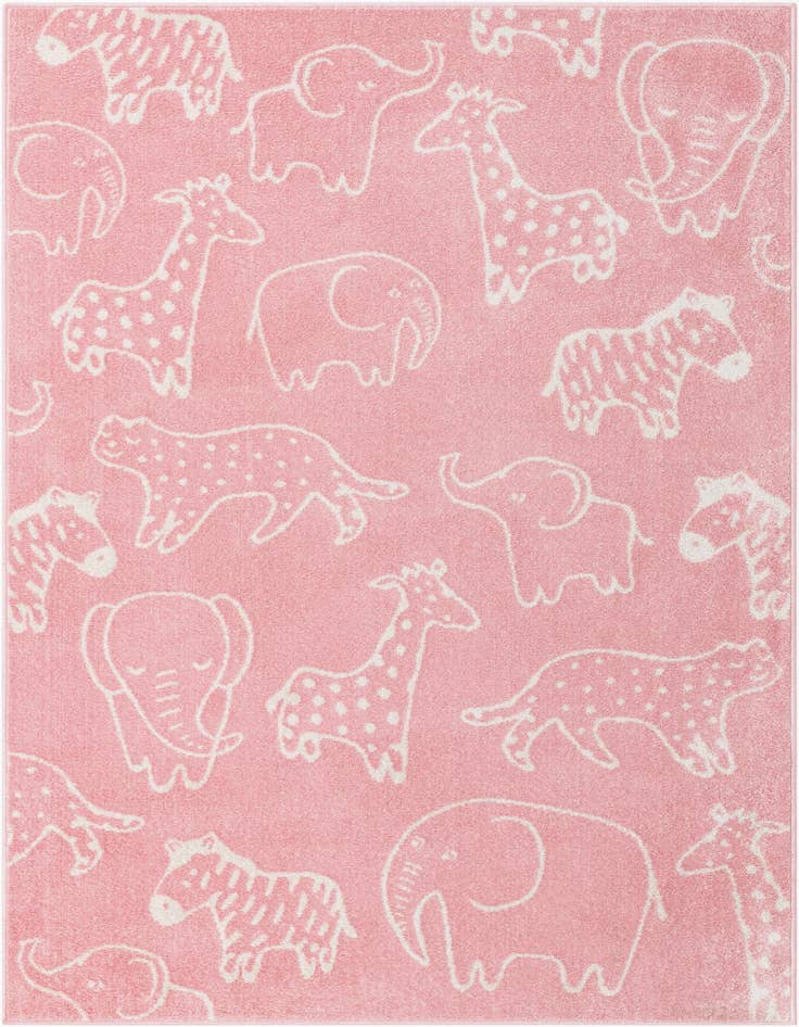 Detail image of 5' 3 x 8' Animals Whimsy Kids Rug
