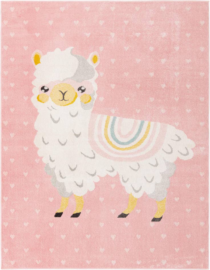 Detail image of 7' 10 x 10' Llama Whimsy Kids Rug