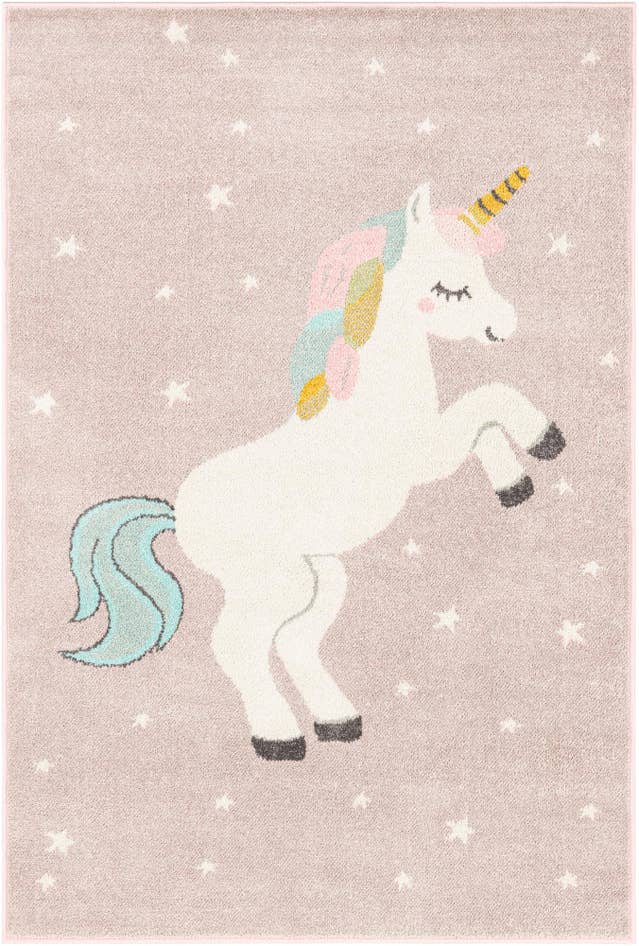 Detail image of 3' 11 x 5' 11 Unicorn Whimsy Kids Rug