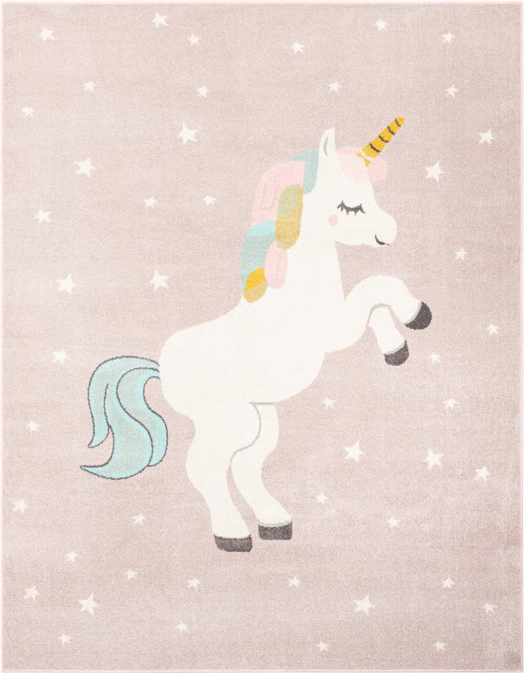 Detail image of 7' 10 x 10' Unicorn Whimsy Kids Rug