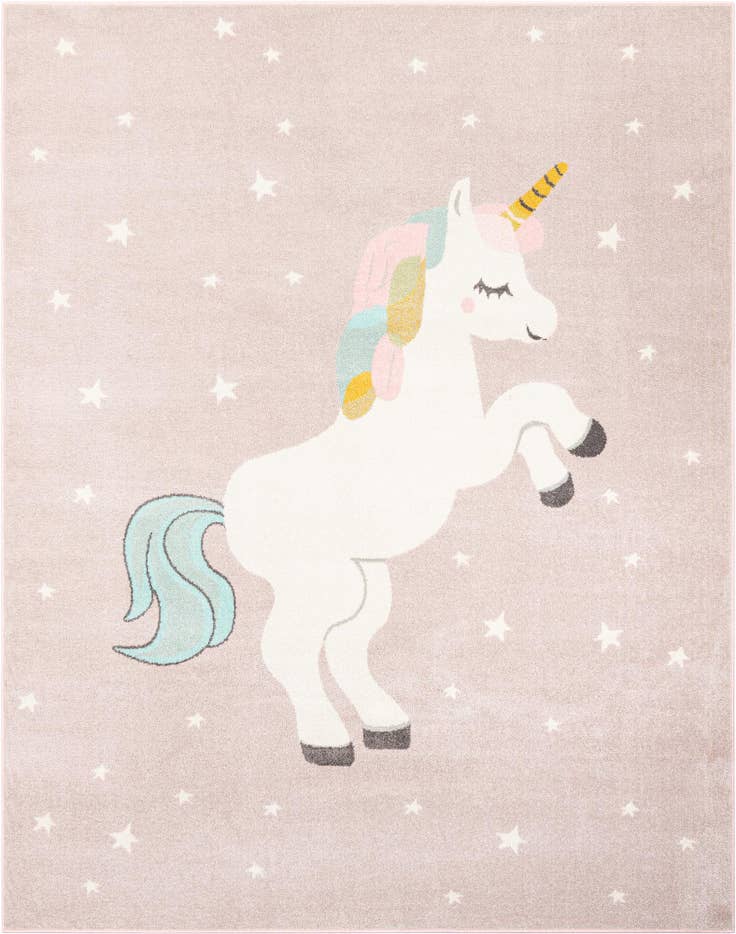 Detail image of 7' 10 x 10' Unicorn Whimsy Kids Rug