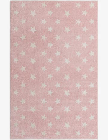 Pink Stars Whimsy Kids Rug