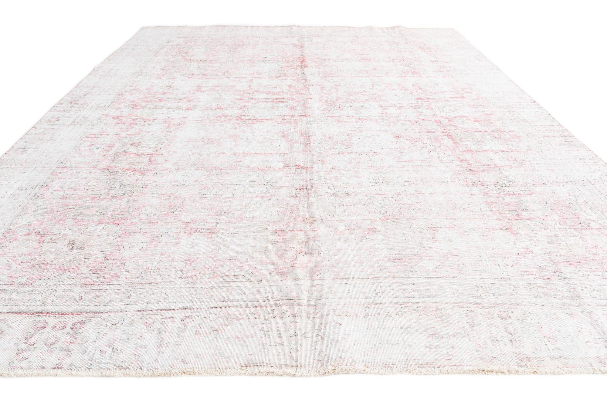 9' x 11' 8 Hand Knotted Ultra Vintage Persian Wool Rug