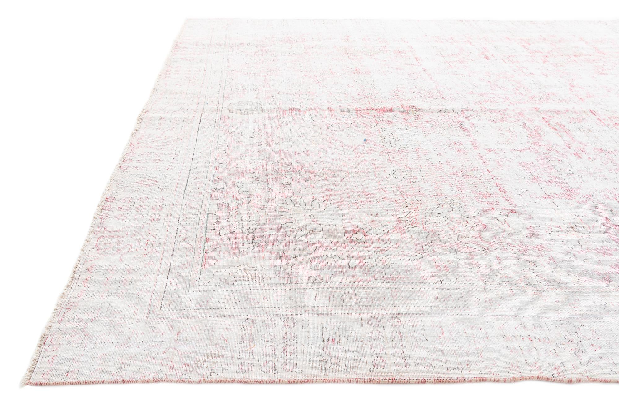 9' x 11' 8 Hand Knotted Ultra Vintage Persian Wool Rug