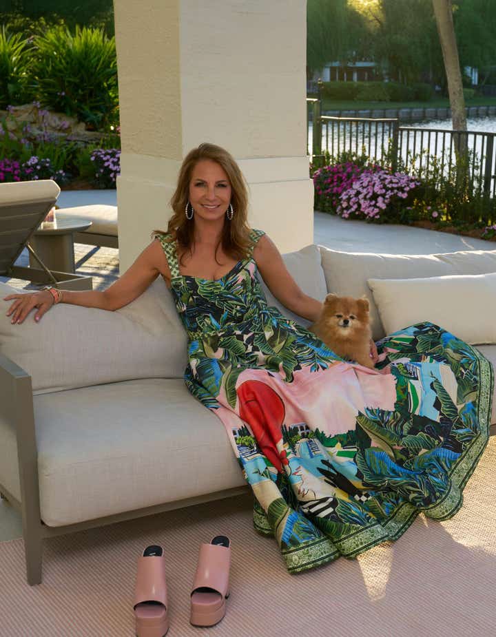 10' x 14' 1 Easy-Clean Jill Zarin Palm Springs Indoor / Outdoor Rug