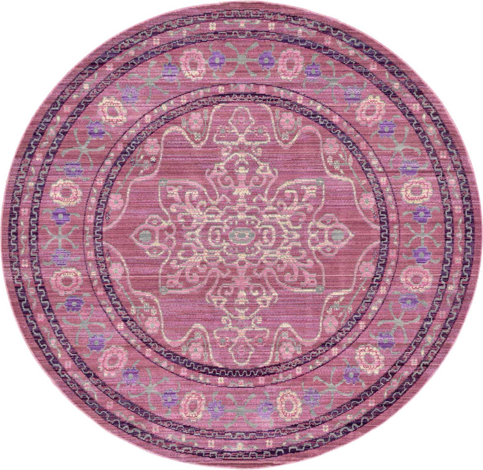 6' x 6' Aqua Round Rug