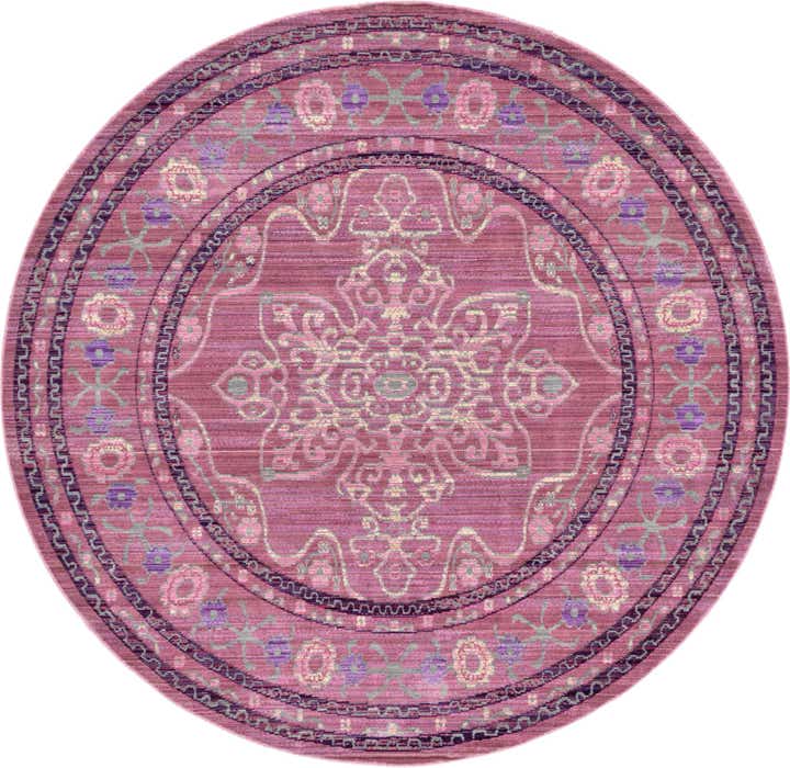 6' x 6' Aqua Round Rug