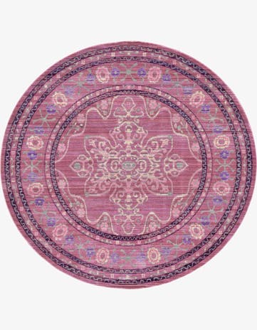 6' x 6' Aqua Round Rug