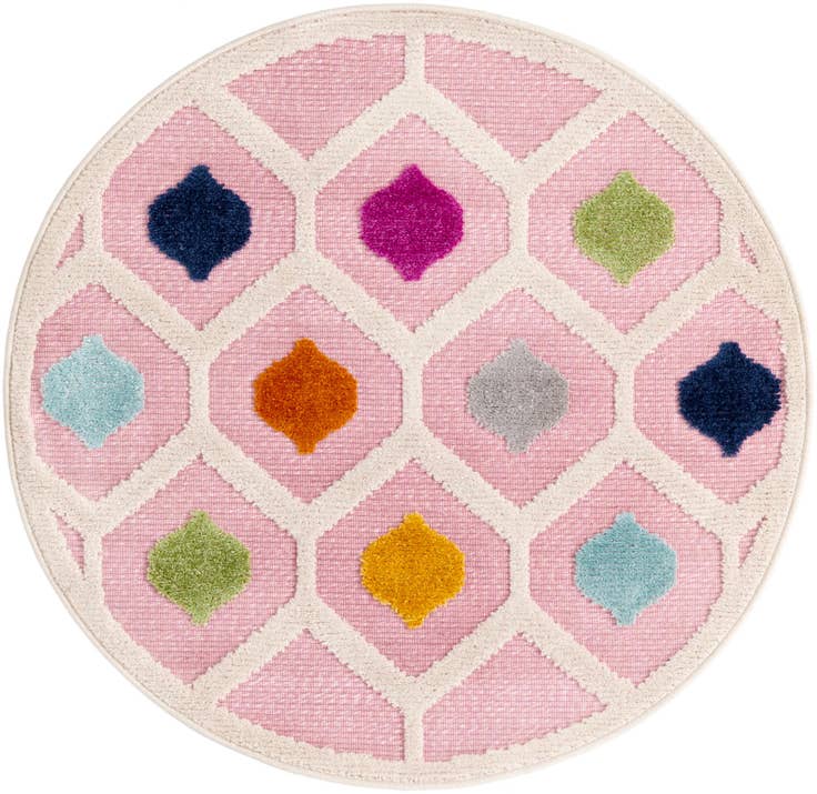 Detail image of 3' 3 x 3' 3 Easy-Clean Aruba Indoor / Outdoor Round Rug