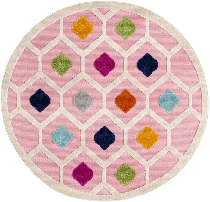5' 3 x 5' 3 Easy-Clean Aruba Indoor / Outdoor Round Rug