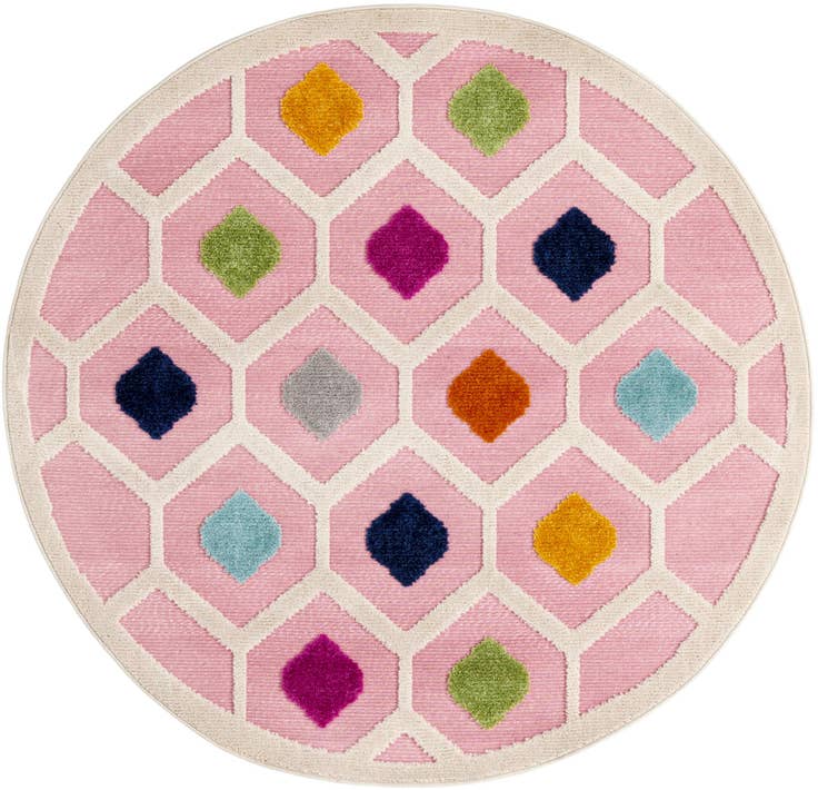 Detail image of 5' 3 x 5' 3 Easy-Clean Aruba Indoor / Outdoor Round Rug
