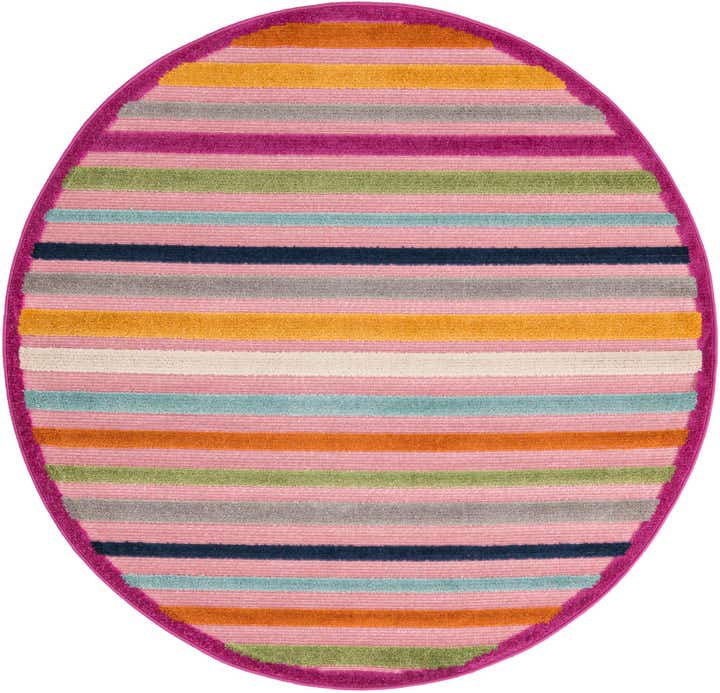 5' 3 x 5' 3 Easy-Clean Aruba Indoor / Outdoor Round Rug