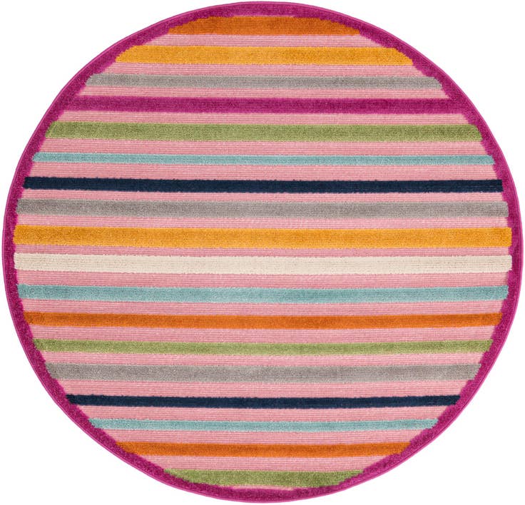 Detail image of 5' 3 x 5' 3 Easy-Clean Aruba Indoor / Outdoor Round Rug
