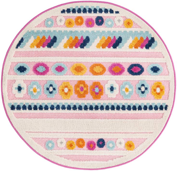 Detail image of 3' 3 x 3' 3 Easy-Clean Aruba Indoor / Outdoor Round Rug