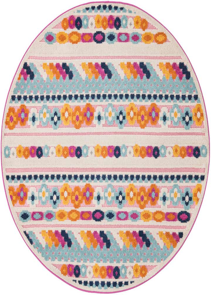 5' 3 x 5' 3 Easy-Clean Aruba Indoor / Outdoor Round Rug