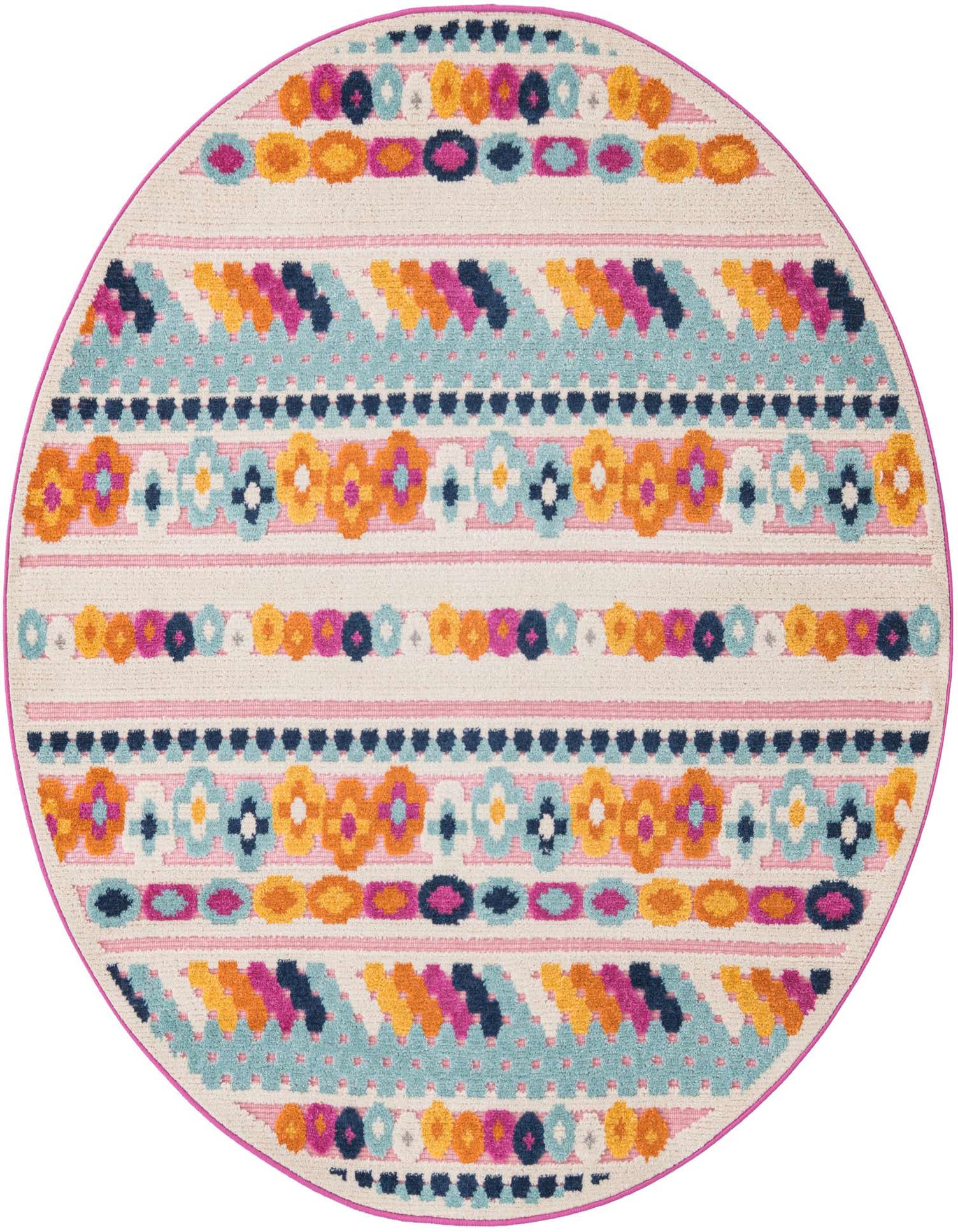 5' 3 x 5' 3 Easy-Clean Aruba Indoor / Outdoor Round Rug