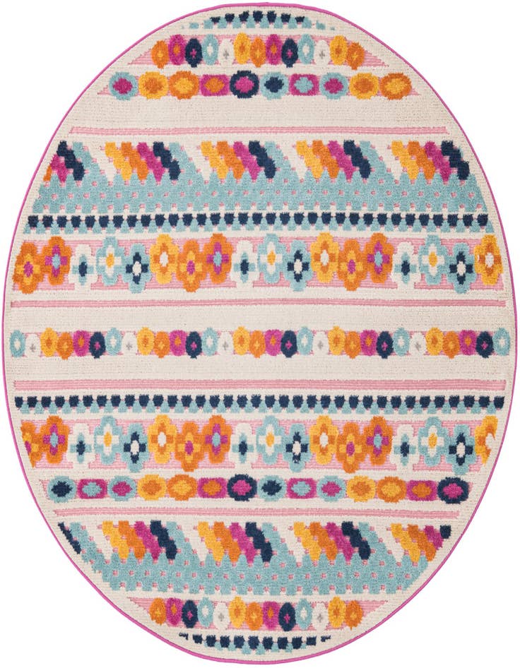 Detail image of 5' 3 x 5' 3 Easy-Clean Aruba Indoor / Outdoor Round Rug