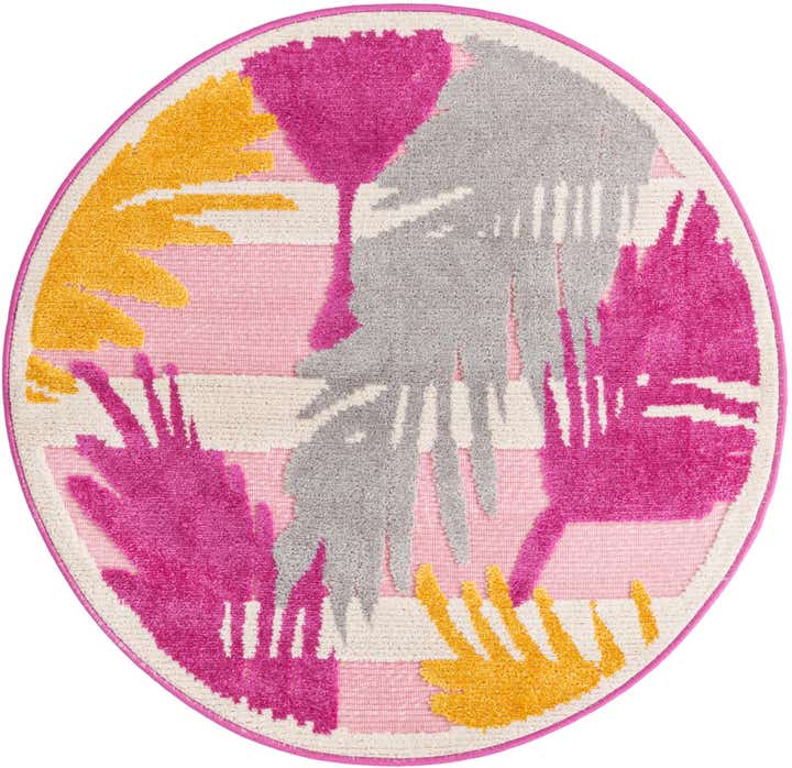3' 3 x 3' 3 Easy-Clean Aruba Indoor / Outdoor Round Rug