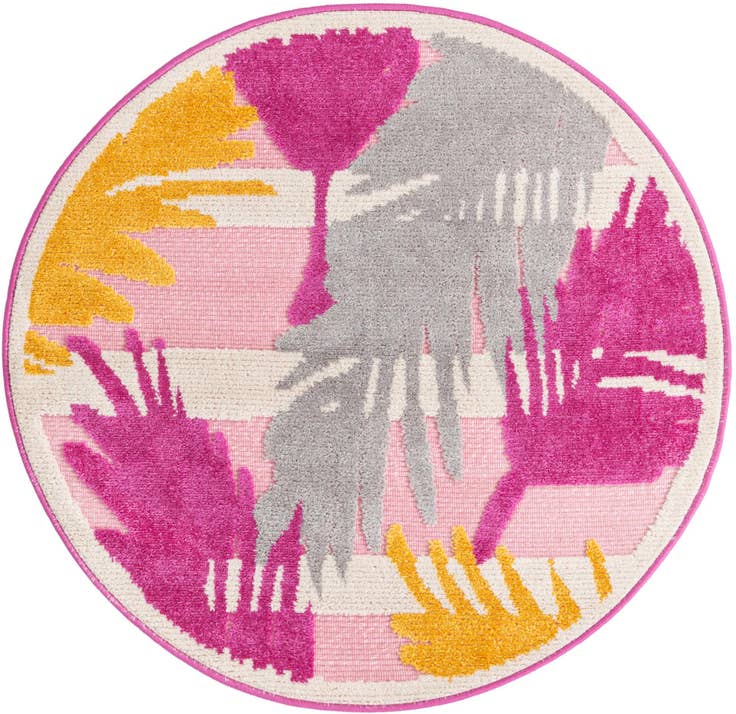 Detail image of 3' 3 x 3' 3 Easy-Clean Aruba Indoor / Outdoor Round Rug