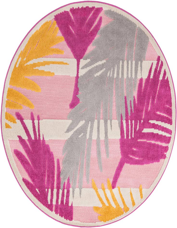 Detail image of 5' 3 x 5' 3 Easy-Clean Aruba Indoor / Outdoor Round Rug