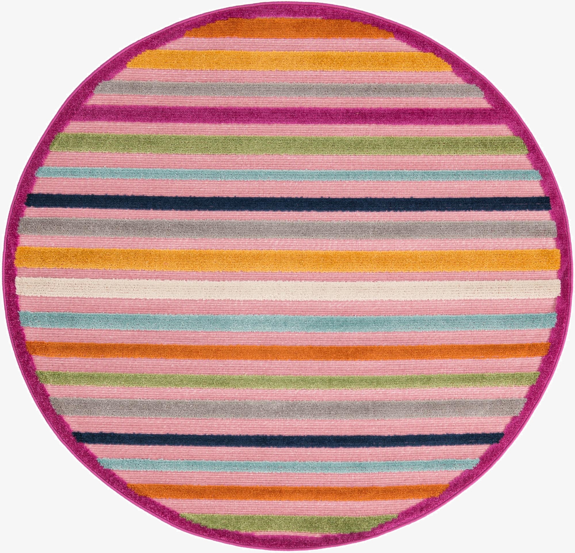 5' 3 x 5' 3  Washable Aruba Indoor / Outdoor Round Rug