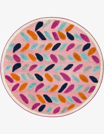 5' 3 x 5' 3 Easy-Clean Aruba Indoor / Outdoor Round Rug